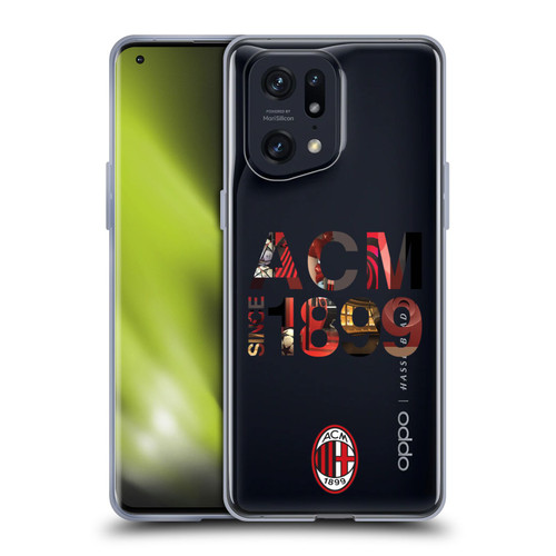 AC Milan Adults 1899 Soft Gel Case for OPPO Find X5 Pro