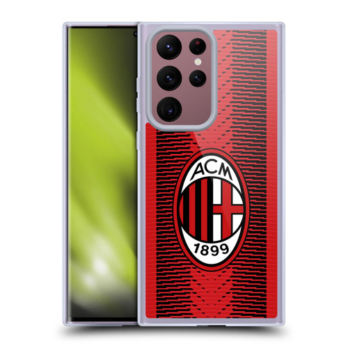 AC Milan 2023/24 Crest Kit Home Soft Gel Case for Samsung Galaxy S22 Ultra 5G