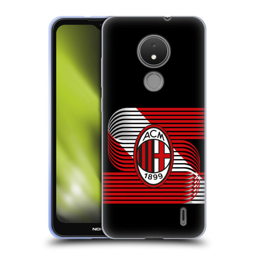 AC Milan Crest Patterns Diagonal Soft Gel Case for Nokia C21
