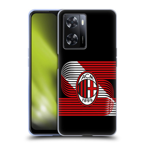 AC Milan Crest Patterns Diagonal Soft Gel Case for OPPO A57s