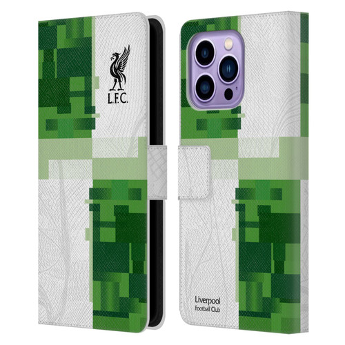 Liverpool Football Club 2023/24 Away Kit Leather Book Wallet Case Cover For Apple iPhone 14 Pro Max