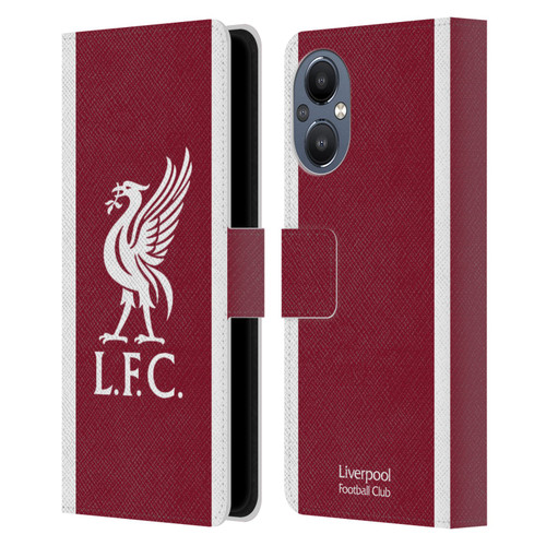Liverpool Football Club 2023/24 Home Kit Leather Book Wallet Case Cover For OnePlus Nord N20 5G