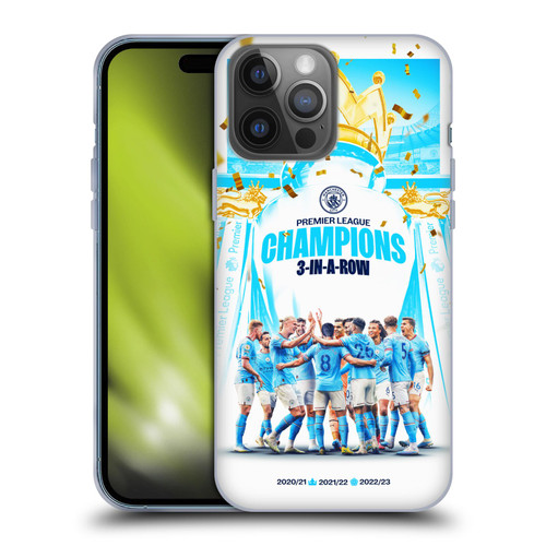 Manchester City Man City FC 2023 Champions Team Poster Soft Gel Case for Apple iPhone 14 Pro Max