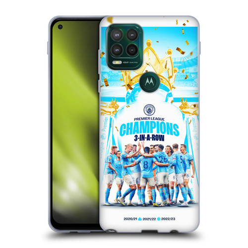 Manchester City Man City FC 2023 Champions Team Poster Soft Gel Case for Motorola Moto G Stylus 5G 2021