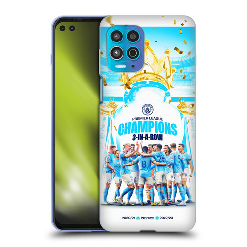 Manchester City Man City FC 2023 Champions Team Poster Soft Gel Case for Motorola Moto G100