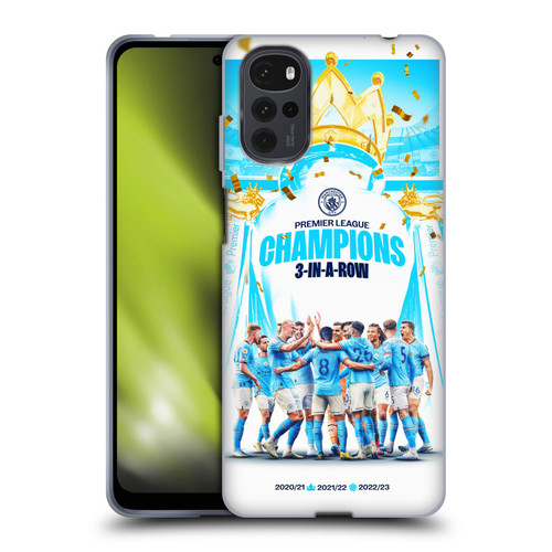 Manchester City Man City FC 2023 Champions Team Poster Soft Gel Case for Motorola Moto G22