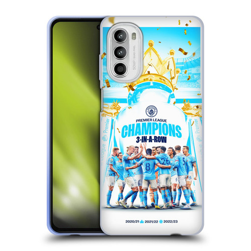 Manchester City Man City FC 2023 Champions Team Poster Soft Gel Case for Motorola Moto G52