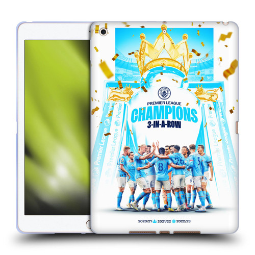 Manchester City Man City FC 2023 Champions Team Poster Soft Gel Case for Apple iPad 10.2 2019/2020/2021
