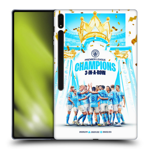 Manchester City Man City FC 2023 Champions Team Poster Soft Gel Case for Samsung Galaxy Tab S8 Ultra