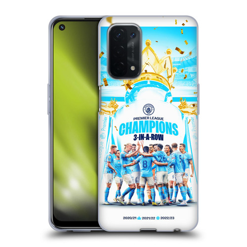 Manchester City Man City FC 2023 Champions Team Poster Soft Gel Case for OPPO A54 5G