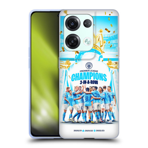 Manchester City Man City FC 2023 Champions Team Poster Soft Gel Case for OPPO Reno8 Pro