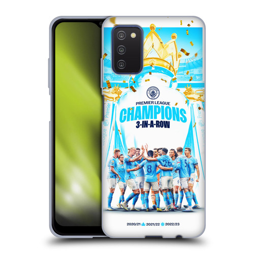 Manchester City Man City FC 2023 Champions Team Poster Soft Gel Case for Samsung Galaxy A03s (2021)