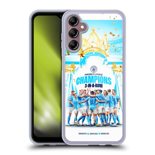 Manchester City Man City FC 2023 Champions Team Poster Soft Gel Case for Samsung Galaxy A14 5G
