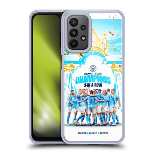 Manchester City Man City FC 2023 Champions Team Poster Soft Gel Case for Samsung Galaxy A23 / 5G (2022)