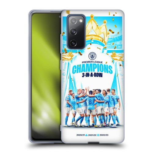 Manchester City Man City FC 2023 Champions Team Poster Soft Gel Case for Samsung Galaxy S20 FE / 5G