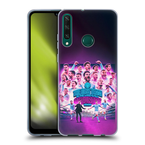 Manchester City Man City FC 2023 Champions of Europe Team Graphics Soft Gel Case for Huawei Y6p