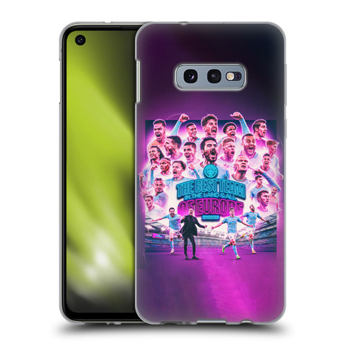 Manchester City Man City FC 2023 Champions of Europe Team Graphics Soft Gel Case for Samsung Galaxy S10e