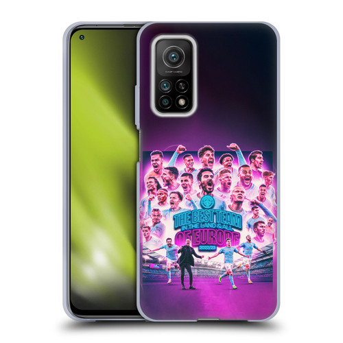 Manchester City Man City FC 2023 Champions of Europe Team Graphics Soft Gel Case for Xiaomi Mi 10T 5G
