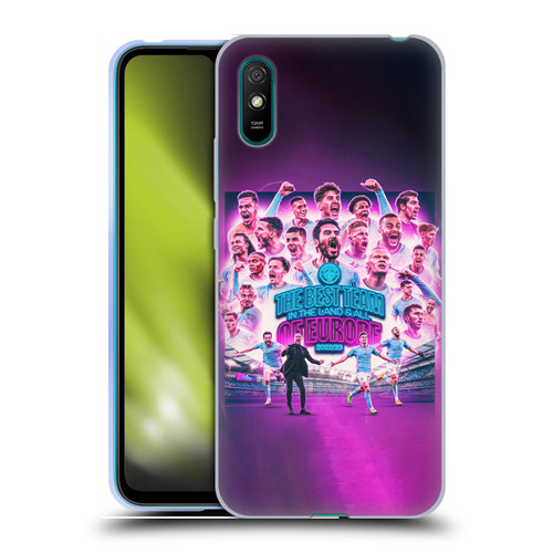 Manchester City Man City FC 2023 Champions of Europe Team Graphics Soft Gel Case for Xiaomi Redmi 9A / Redmi 9AT