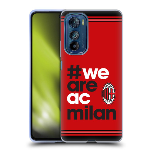 AC Milan Crest Stripes Soft Gel Case for Motorola Edge 30