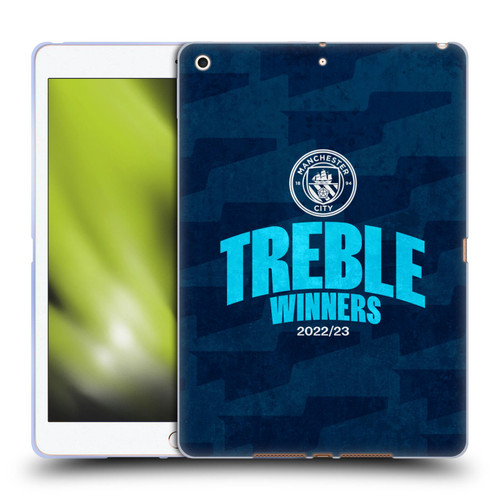 Manchester City Man City FC 2023 Treble Winners Graphics Soft Gel Case for Apple iPad 10.2 2019/2020/2021