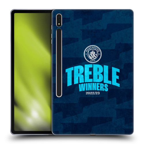 Manchester City Man City FC 2023 Treble Winners Graphics Soft Gel Case for Samsung Galaxy Tab S8 Plus