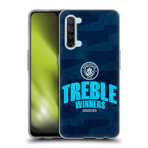 Manchester City Man City FC 2023 Treble Winners Graphics Soft Gel Case for OPPO Find X2 Lite 5G