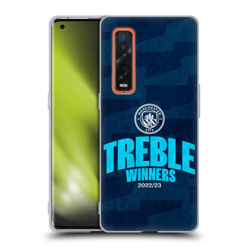 Manchester City Man City FC 2023 Treble Winners Graphics Soft Gel Case for OPPO Find X2 Pro 5G