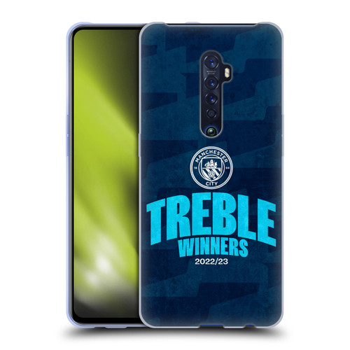 Manchester City Man City FC 2023 Treble Winners Graphics Soft Gel Case for OPPO Reno 2