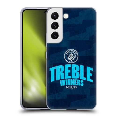 Manchester City Man City FC 2023 Treble Winners Graphics Soft Gel Case for Samsung Galaxy S22 5G