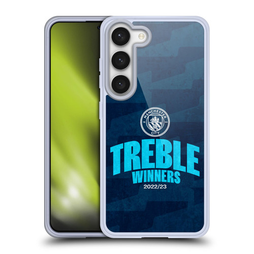 Manchester City Man City FC 2023 Treble Winners Graphics Soft Gel Case for Samsung Galaxy S23 5G
