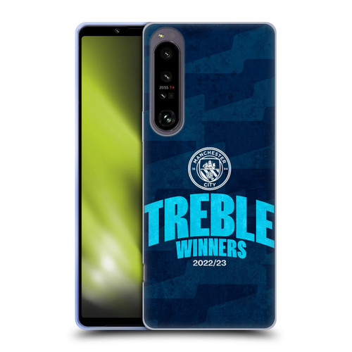 Manchester City Man City FC 2023 Treble Winners Graphics Soft Gel Case for Sony Xperia 1 IV
