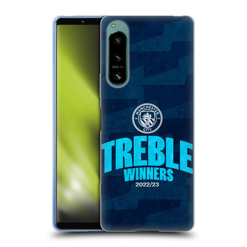 Manchester City Man City FC 2023 Treble Winners Graphics Soft Gel Case for Sony Xperia 5 IV