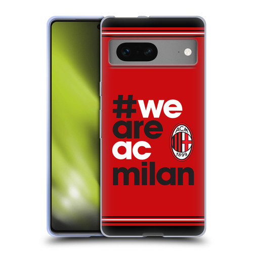 AC Milan Crest Stripes Soft Gel Case for Google Pixel 7