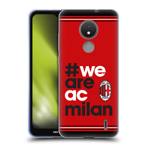 AC Milan Crest Stripes Soft Gel Case for Nokia C21