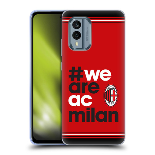AC Milan Crest Stripes Soft Gel Case for Nokia X30