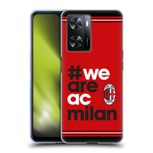 AC Milan Crest Stripes Soft Gel Case for OPPO A57s
