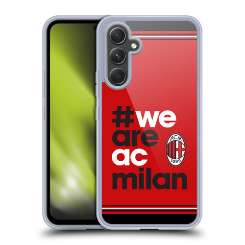 AC Milan Crest Stripes Soft Gel Case for Samsung Galaxy A54 5G