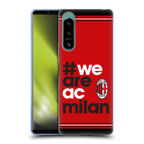 AC Milan Crest Stripes Soft Gel Case for Sony Xperia 5 IV