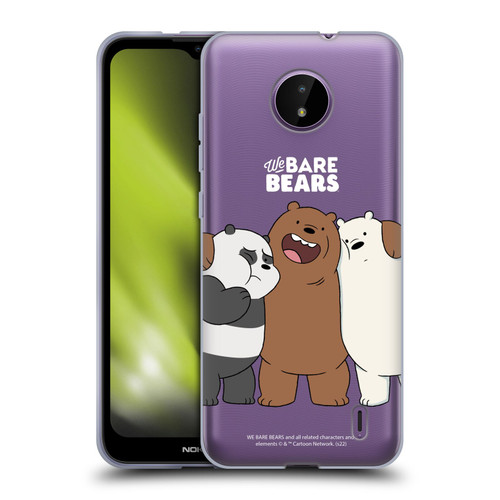 We Bare Bears Character Art Group 1 Soft Gel Case for Nokia C10 / C20