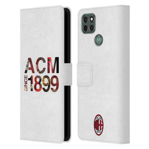 AC Milan Adults 1899 Leather Book Wallet Case Cover For Motorola Moto G9 Power