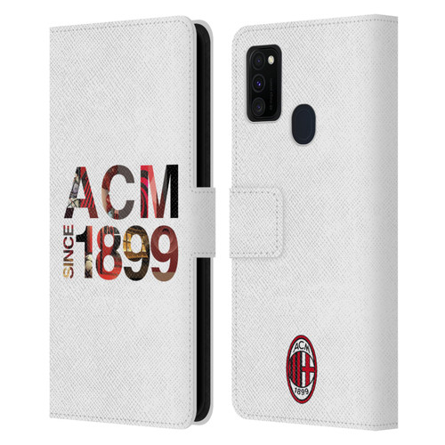 AC Milan Adults 1899 Leather Book Wallet Case Cover For Samsung Galaxy M30s (2019)/M21 (2020)