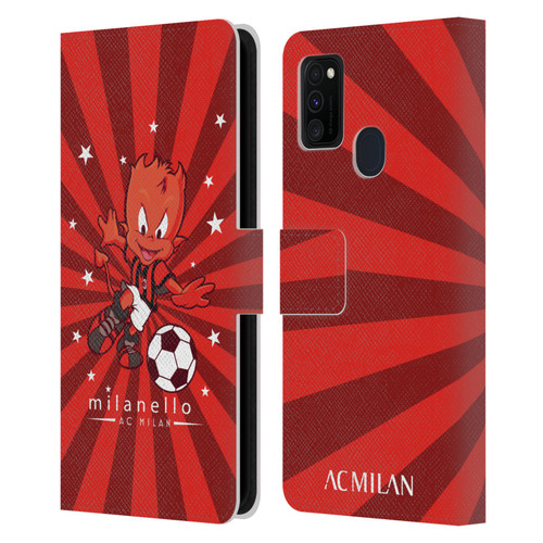 AC Milan Children Milanello 2 Leather Book Wallet Case Cover For Samsung Galaxy M30s (2019)/M21 (2020)