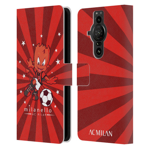 AC Milan Children Milanello 2 Leather Book Wallet Case Cover For Sony Xperia Pro-I