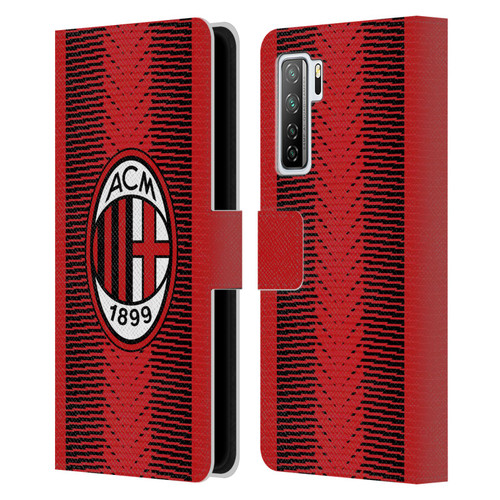 AC Milan 2023/24 Crest Kit Home Leather Book Wallet Case Cover For Huawei Nova 7 SE/P40 Lite 5G