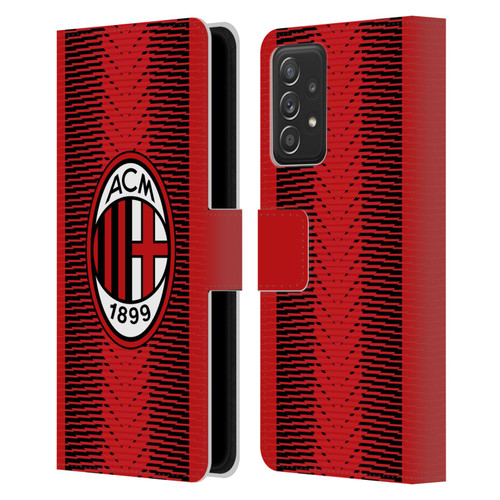 AC Milan 2023/24 Crest Kit Home Leather Book Wallet Case Cover For Samsung Galaxy A52 / A52s / 5G (2021)