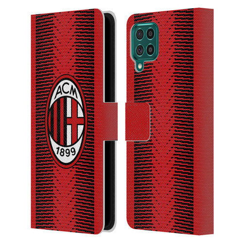AC Milan 2023/24 Crest Kit Home Leather Book Wallet Case Cover For Samsung Galaxy F62 (2021)