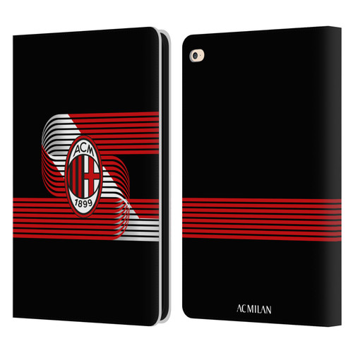 AC Milan Crest Patterns Diagonal Leather Book Wallet Case Cover For Apple iPad Air 2 (2014)