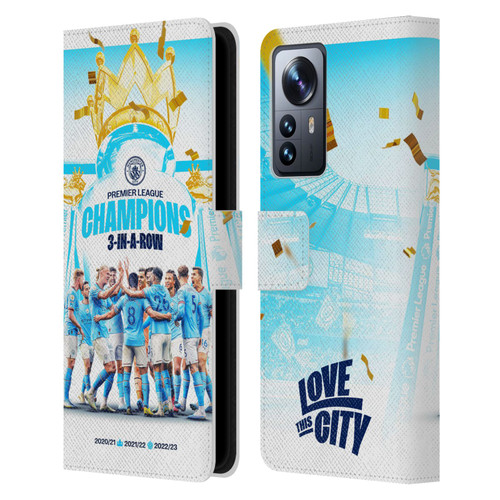 Manchester City Man City FC 2023 Champions Team Poster Leather Book Wallet Case Cover For Xiaomi 12 Pro
