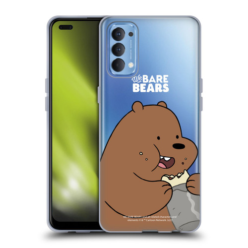 We Bare Bears Character Art Grizzly Soft Gel Case for OPPO Reno 4 5G